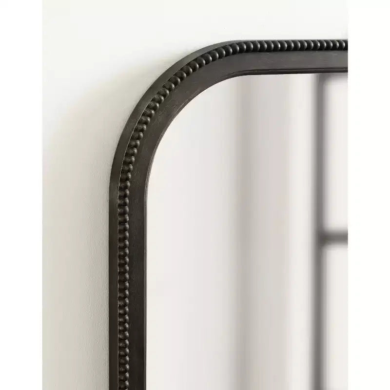 Specchio da Parete Nero a Arco Barocco, Singolo, 40"x30"
