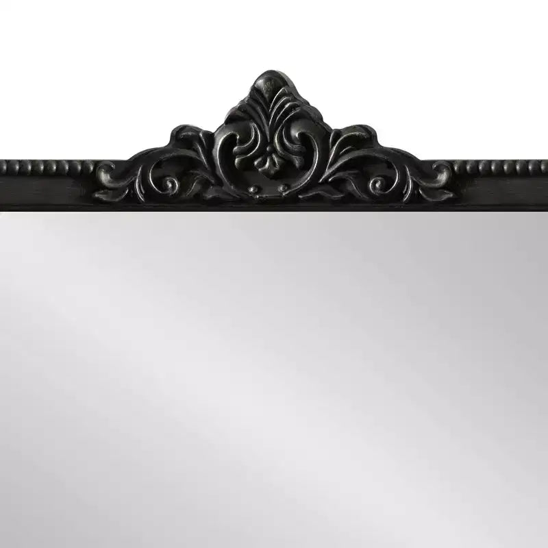 Specchio da Parete Nero a Arco Barocco, Singolo, 40"x30"