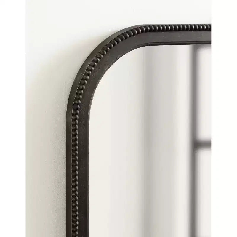Specchio da Parete Nero a Arco Barocco, Singolo, 40"x30"