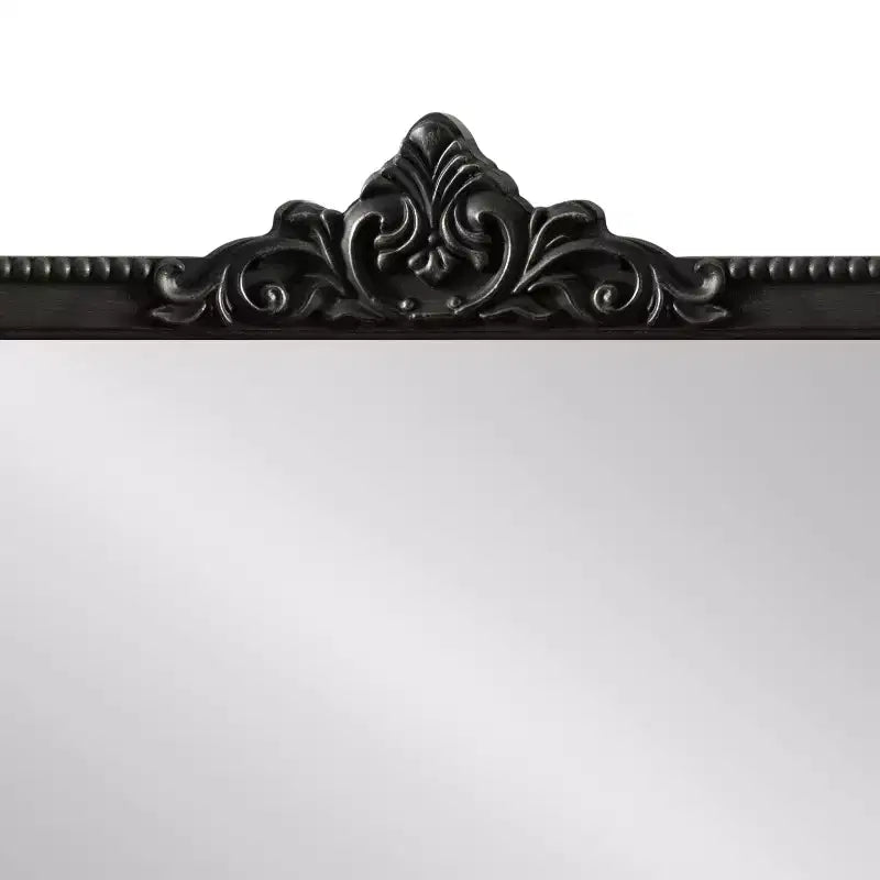 Specchio da Parete Nero a Arco Barocco, Singolo, 40"x30"