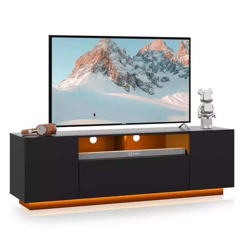 TV Stand for 65 Inch TV, 58 Entertainment Center with Storage Cabine