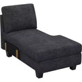 Belffin Right-Facing Storage Chaise Module - Expandable Chenille Sectional with Hidden Compartments & Quick Assembly