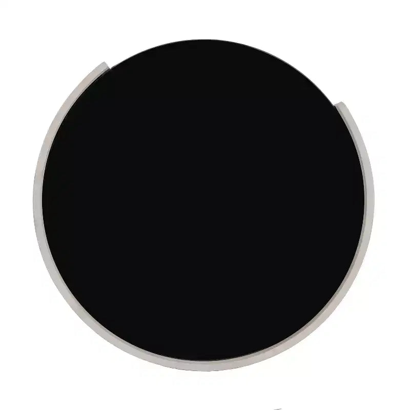 Tavolino rotondo grigio e nero con due cassetti, per 1 persona
