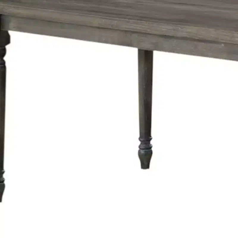 Tavolo da pranzo in legno grigio, rettangolare, 6 posti