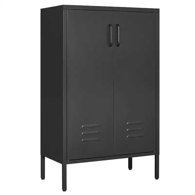 Armadietto metallico, nero, a 2 ante, per uso individuale