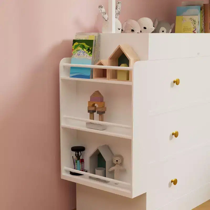 Fasciatoio a cassettiera bianco con 4 cassetti, per 1