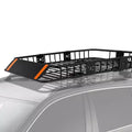 Steel Roof Rack Cargo Basket 64x39x6 Inches, 200 Lbs Capacity, Secure Luggage Carrier for SUV/Truck/RV, Black for Camping/Travel