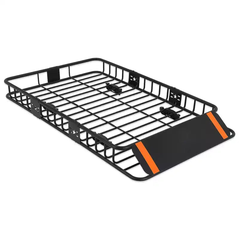 Portapacchi da tetto in acciaio, cestello portabagagli 162x99x15 cm, capacità 90 kg, portapacchi sicuro per SUV/camion/camper, nero per campeggio/viaggi