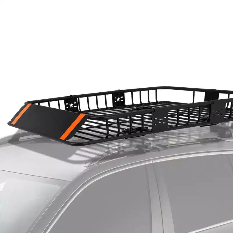 Portapacchi da tetto in acciaio, cestello portabagagli 162x99x15 cm, capacità 90 kg, portapacchi sicuro per SUV/camion/camper, nero per campeggio/viaggi
