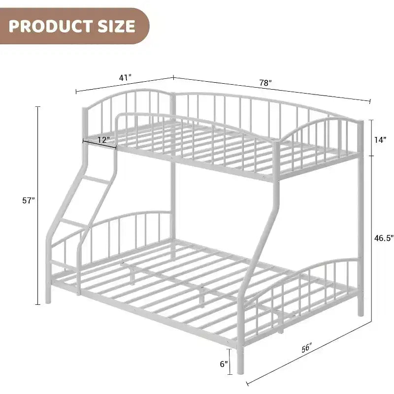 Letto a castello in metallo con scala e ringhiera, due posti, nero/rosa/bianco, piazza e mezza/matrimoniale