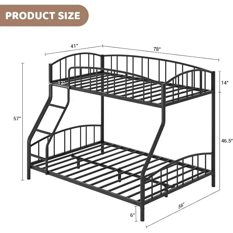 Letto a castello in metallo con scala e ringhiera, due posti, nero/rosa/bianco, piazza e mezza/matrimoniale