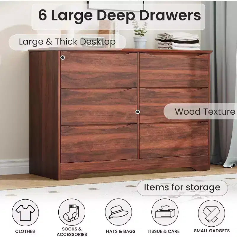 Comò in legno a 8 cassetti, beige / nero / marrone / bianco, per 1 persona, camera da letto e soggiorno