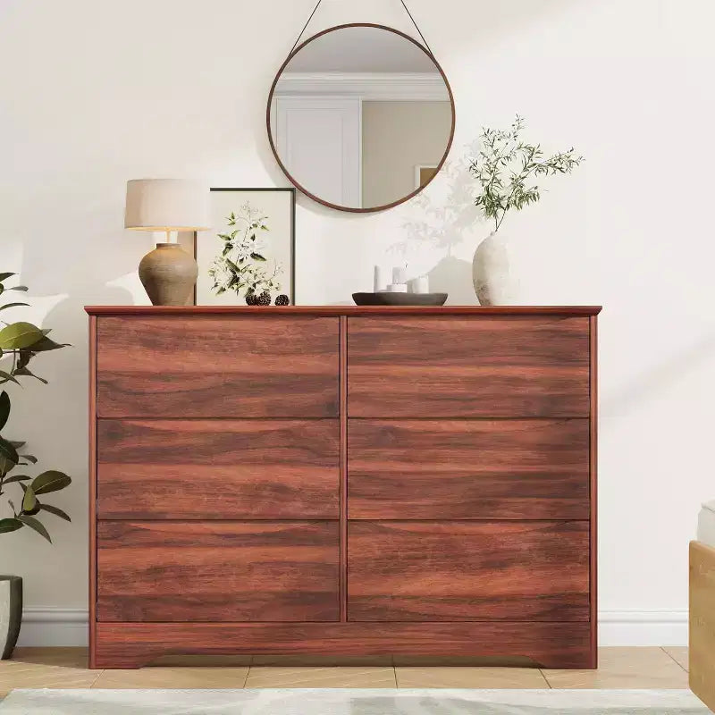 Comò in legno a 8 cassetti, beige / nero / marrone / bianco, per 1 persona, camera da letto e soggiorno