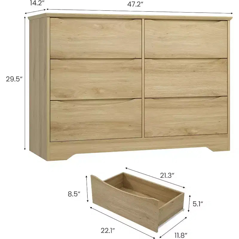 Comò in legno a 8 cassetti, beige / nero / marrone / bianco, per 1 persona, camera da letto e soggiorno