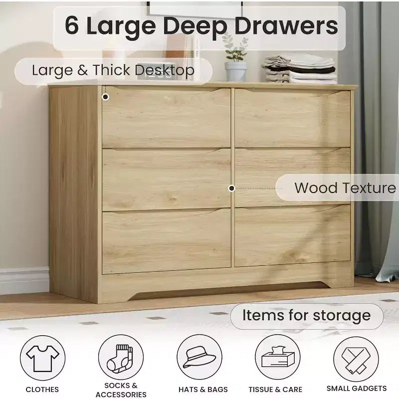 Comò in legno a 8 cassetti, beige / nero / marrone / bianco, per 1 persona, camera da letto e soggiorno