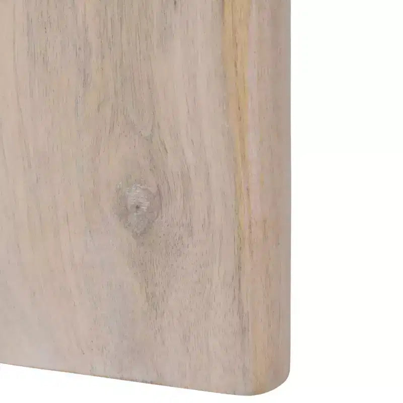 Tavolino Rotondo Off-White e Marrone con Piano in Marmo e Base in Legno, 1 Persona