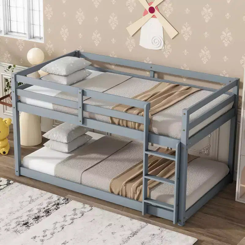MAYEERTY Twin Loft Bed Under-Bed Storage Space-Saving Heavy-Duty Metal