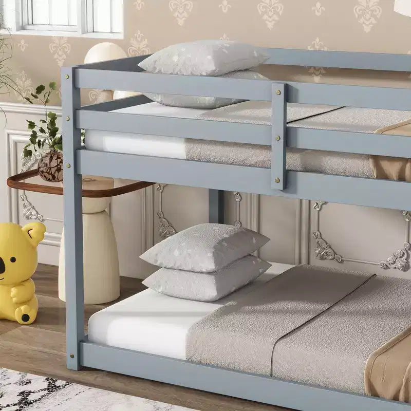 Letto a soppalco matrimoniale nero con contenitore sotto il letto, montaggio per 2 persone