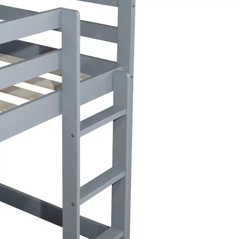 Letto a soppalco matrimoniale nero con contenitore sotto il letto, montaggio per 2 persone
