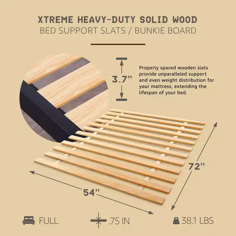 Doghe in legno massello di pino Hercules Xtreme per letti a castello/strutture letto a basso profilo