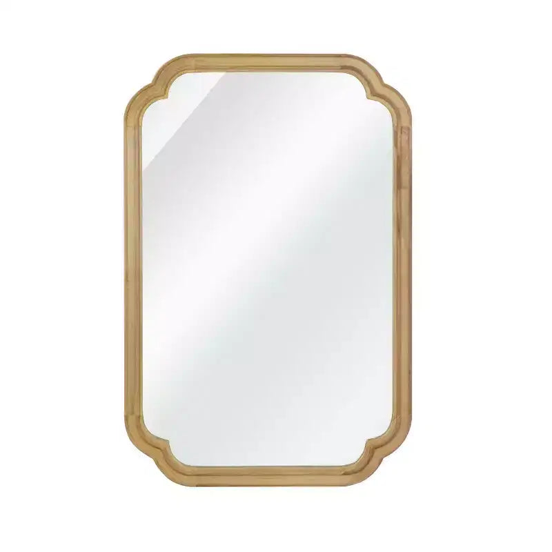 Specchio da parete angolare arrotondato marrone/naturale/noce, 20"x30", singolo