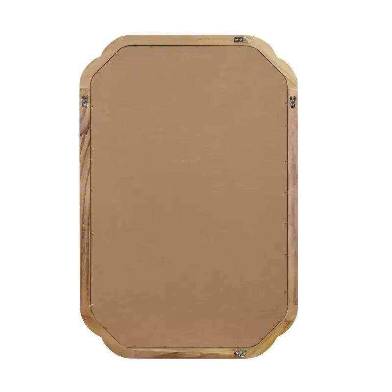 Specchio da parete angolare arrotondato marrone/naturale/noce, 20"x30", singolo