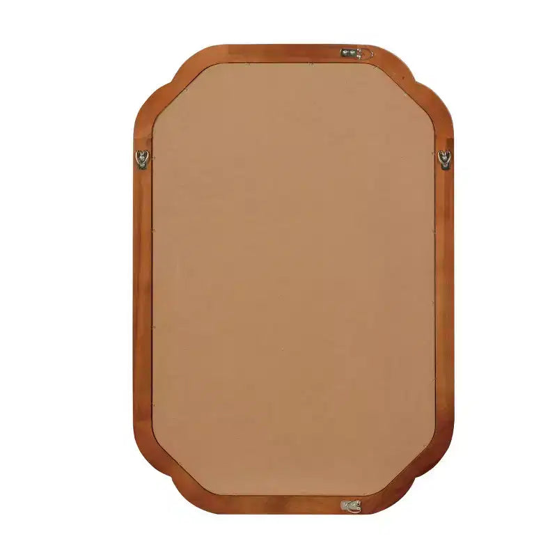 Specchio da parete angolare arrotondato marrone/naturale/noce, 20"x30", singolo