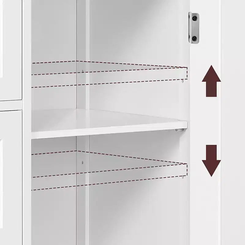 Mobiletto da bagno bianco indipendente con 4 cassetti e armadietto