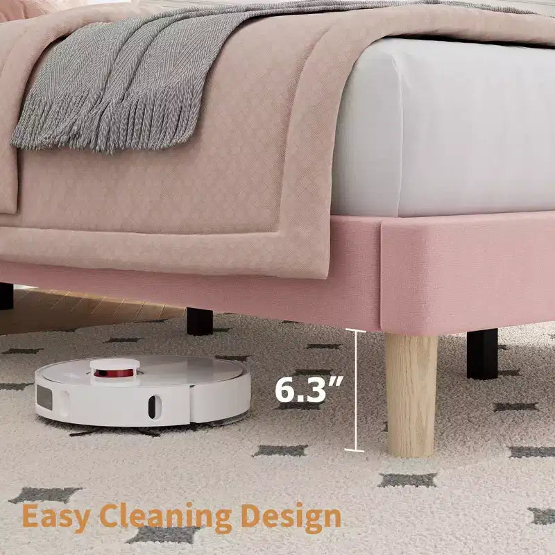 Letto imbottito in velluto beige/nero/grigio/rosa, singolo, set da 2