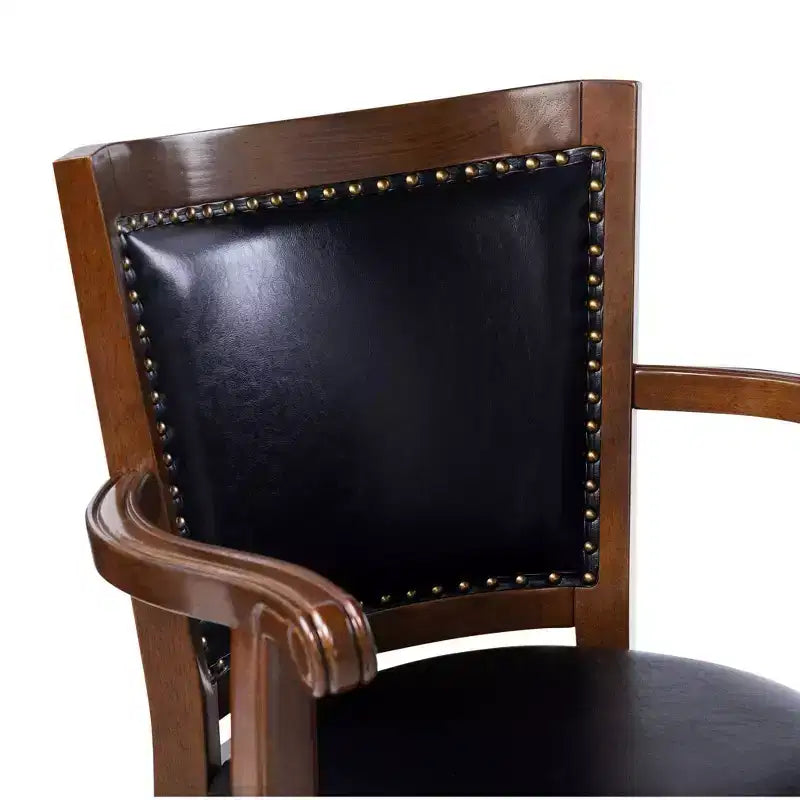 Sgabello da bar girevole alto in similpelle color cappuccino, 1 posto