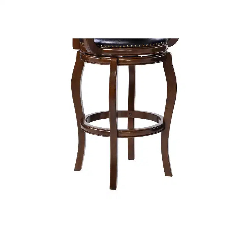 Sgabello da bar girevole alto in similpelle color cappuccino, 1 posto