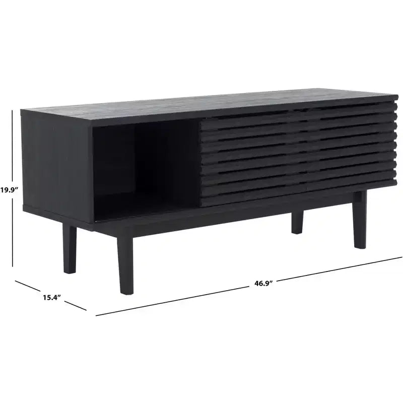 Mobile TV a 2 ante – Nero / Bianco sbiancato / Nero invecchiato / Rovere / Noce – Adatto per TV fino a 50"