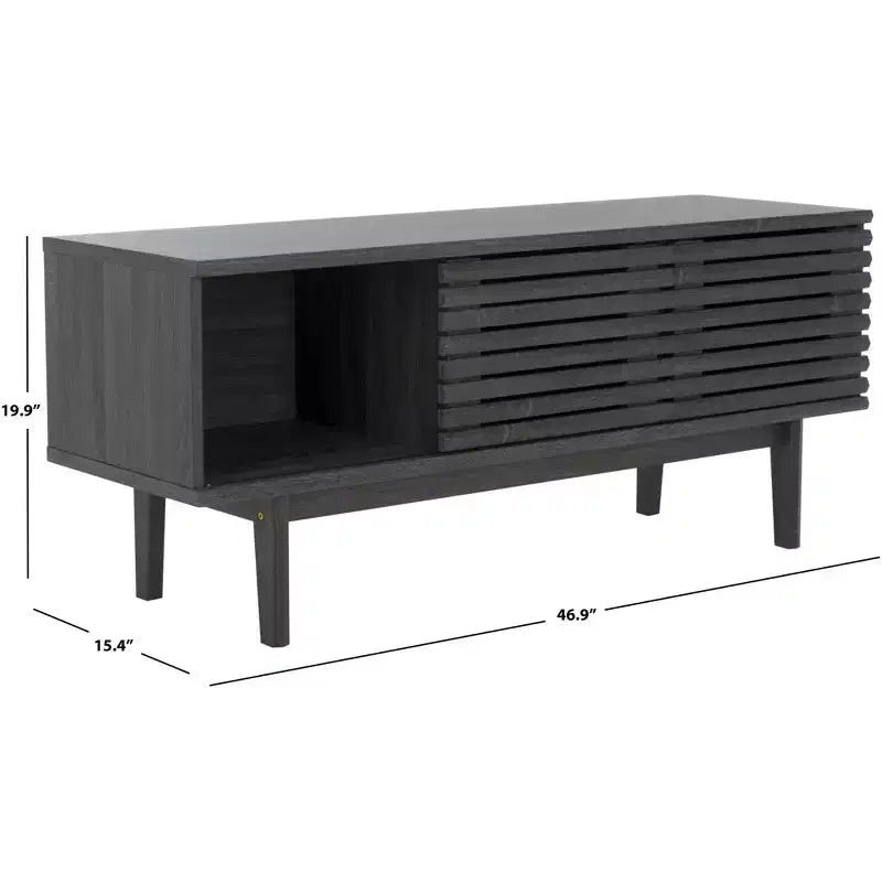 Mobile TV a 2 ante – Nero / Bianco sbiancato / Nero invecchiato / Rovere / Noce – Adatto per TV fino a 50"