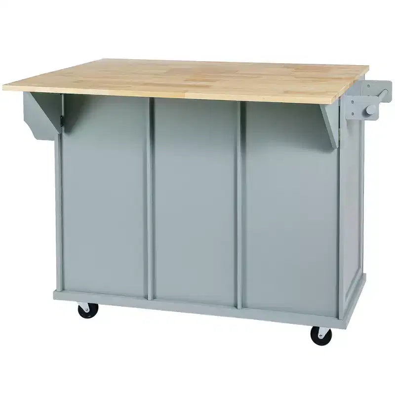 Isola da cucina nera / grigio-blu / verde menta / bianca con porta spezie e porta asciugamani, per 1 persona